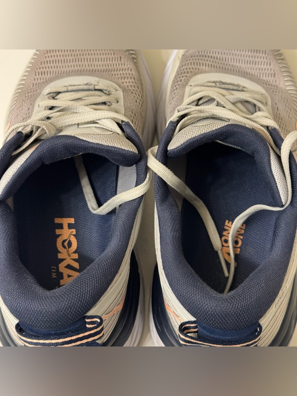 Hoka Bondi 7 Lunar Rock Black/Iris Women's Running Shoes Size 9.5 - Picture 8 of 10